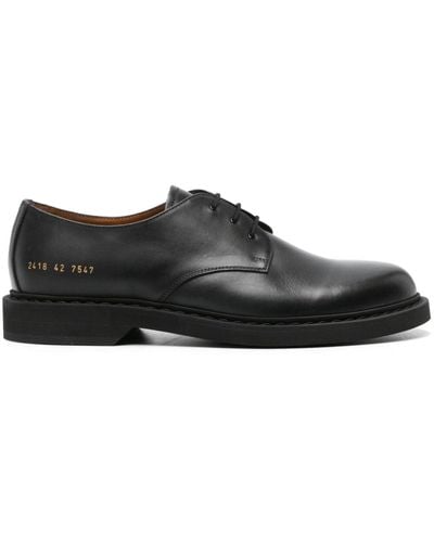 Common Projects Stamped-numbers Leather Derby Shoes - Black