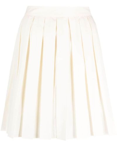 Moncler Pleated Taffeta Skirt - White