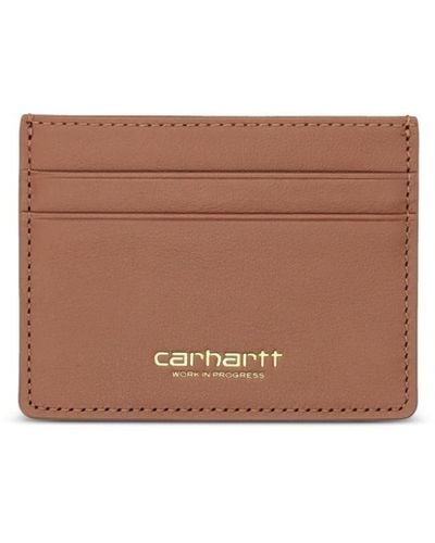 Carhartt Porte-cartes en cuir - Marron