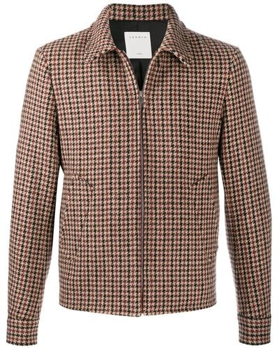 Sandro Camille Houndstooth Jacket - Multicolour