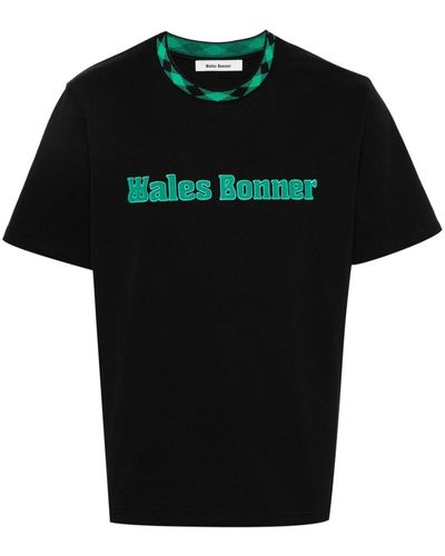 Wales Bonner T-shirt in cotone biologico - Nero