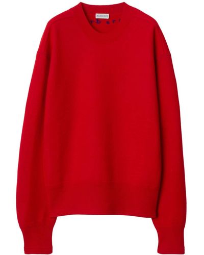 Burberry Crew-neck Wool Jumper - Red