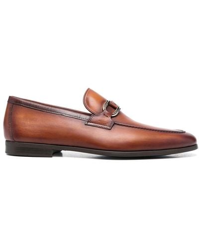 Magnanni Front-strap Almond-toe Loafers - Brown