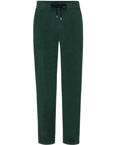 Vilebrequin Pantalon de jogging en velours côtelé - Vert