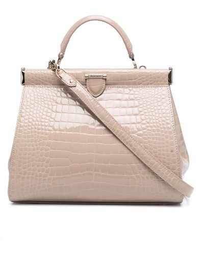 Aspinal of London Florence Small Crocodile-embossed Bag - Multicolour