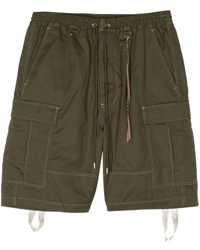 Mastermind Japan Cargo-Shorts mit Totenkopf-Print - Grün
