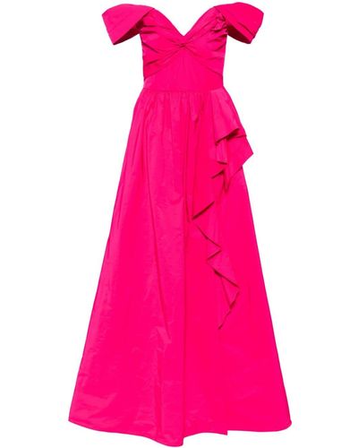 Marchesa Twist Taffeta Gown - Pink