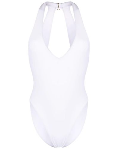 Louisa Ballou Halter-neck One-piece Swimsuit - White
