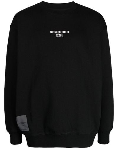 Izzue Logo-print Crew-neck Sweater - Black