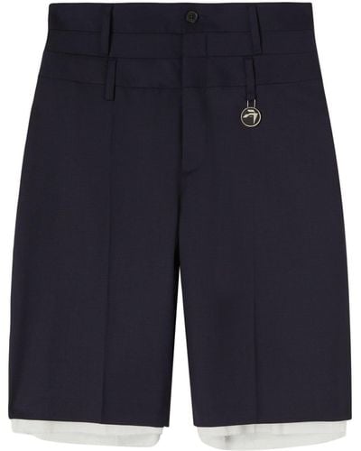 Ambush Shorts Met Dubbele Riem - Blauw