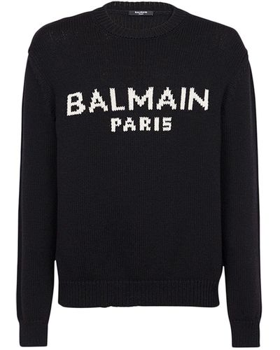 Balmain Sweaters - Black