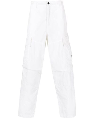 C.P. Company Pantalon Lens droit à poches cargo - Blanc