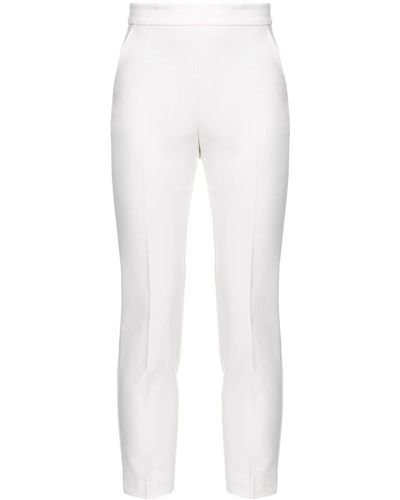 Pinko Pressed-crease Tapered-leg Pants - White