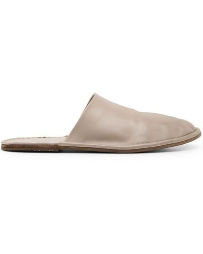 Marsèll Round-toe Leather Slippers - White