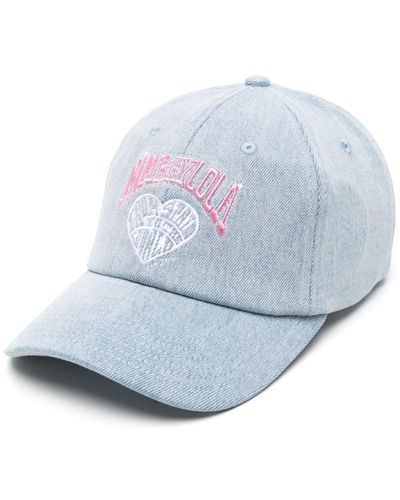 Bimba Y Lola Logo-embroidered Denim Baseball Cap - Grey