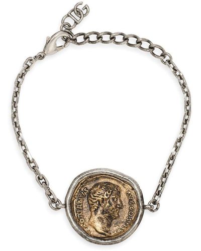 Dolce & Gabbana Coin-detail Chain Bracelet - Metallic