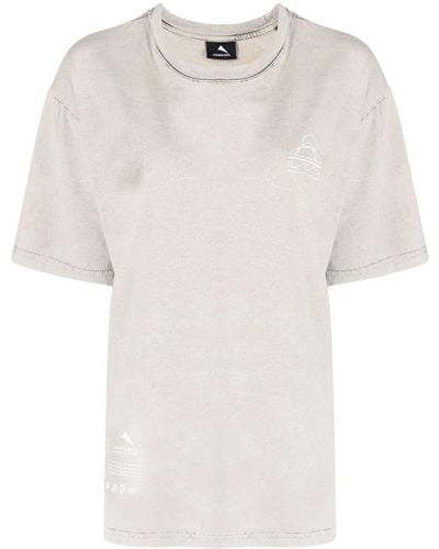 Mauna Kea Slogan-print Stonewashed T-shirt - White