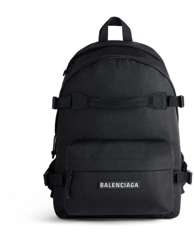 Balenciaga ロゴアップリケ スキーバックパック - ブラック