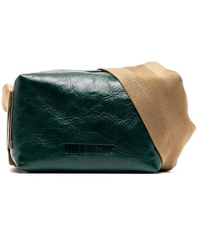 Uma Wang Leather Shoulder Bag - グリーン