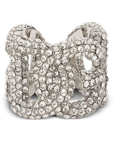 Dolce & Gabbana Anello con decorazione di cristalli - Metallizzato