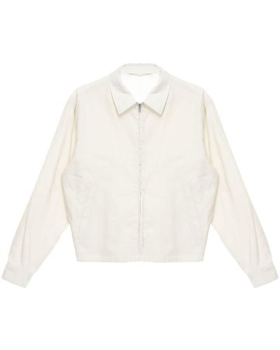 Lemaire Giacca-camicia con zip - Bianco