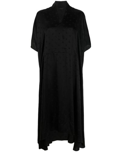 Balenciaga Vestido con motivo de lunares - Negro