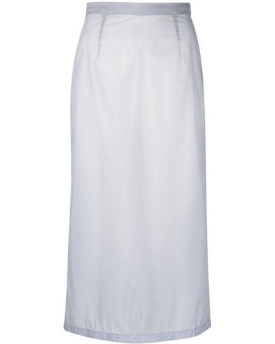 Maison Margiela High-waisted Chiffon Midi Skirt - White