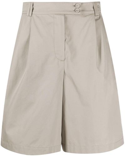 Max & Moi Tailored Flared Shorts - Natural