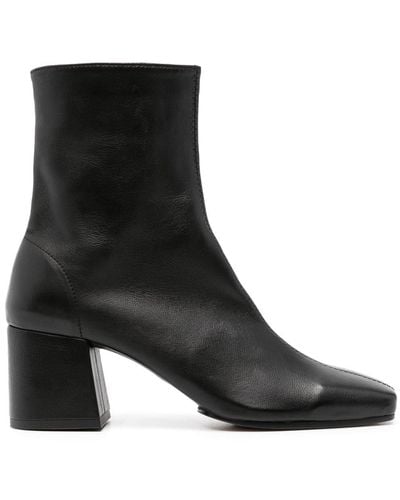 Souliers Martinez Tierra 60mm Leather Ankle Boots - Black