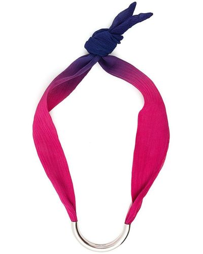 Isabel Marant Gradient-design Ribbon Necklace - Pink