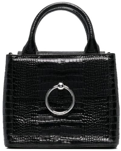 Claudie Pierlot Anouck Leather Tote Bag - Black