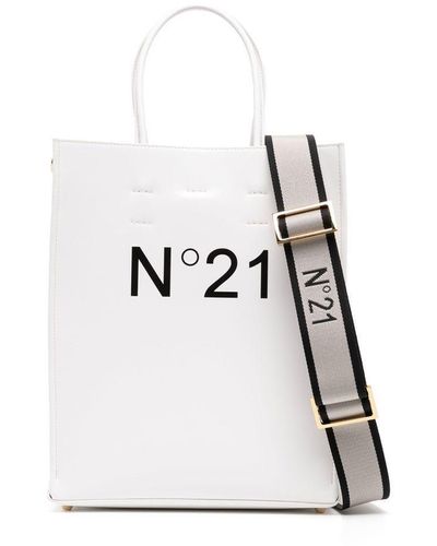 N°21 ロゴ ハンドバッグ - ホワイト