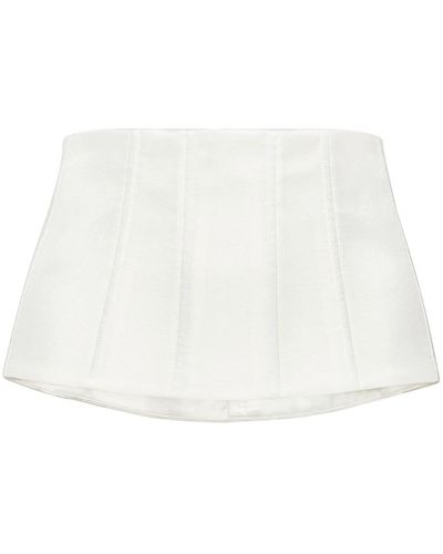 Brunello Cucinelli Ceinture à design corset - Blanc