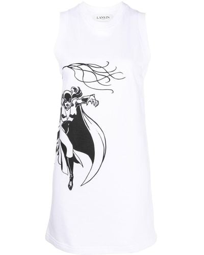 Lanvin X DC Comics robe Catwoman courte - Blanc