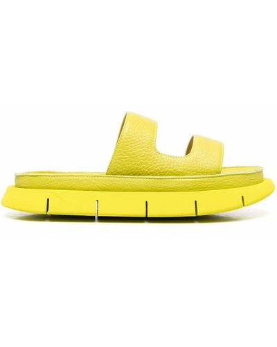 Marsèll Open-toe Strap Slides - Yellow