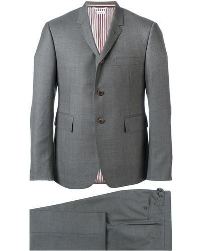 Thom Browne Single-breasted Wool Suit - Grey