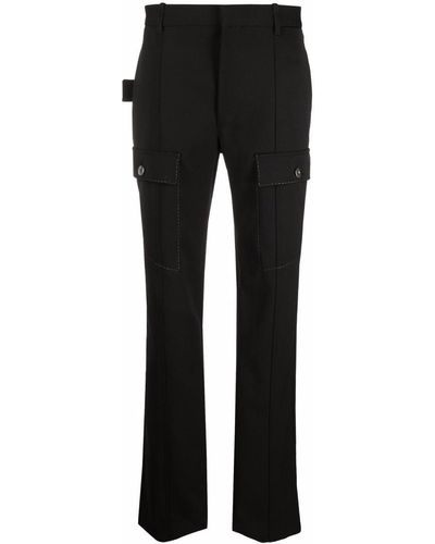 Bottega Veneta Pantalones tipo cargo de talle alto - Negro