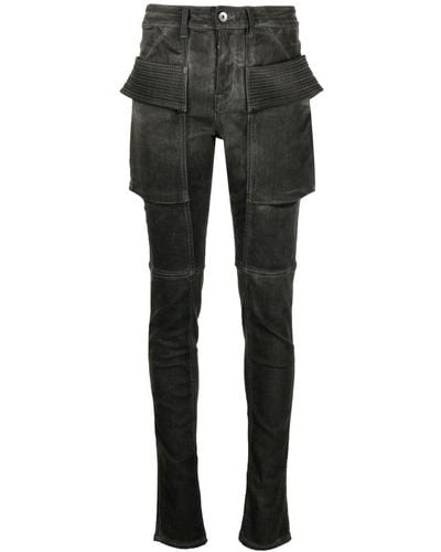 Rick Owens Skinny-Jeans mit Riemen - Grau