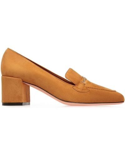 Bally Daily Emblem 50mm Suede Pumps - Brown
