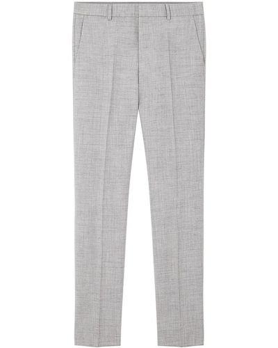 Versace Tailored slim-cut trousers - Gris