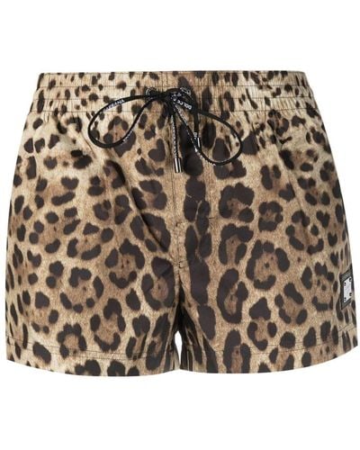 Dolce & Gabbana Shorts Met Luipaardprint - Zwart