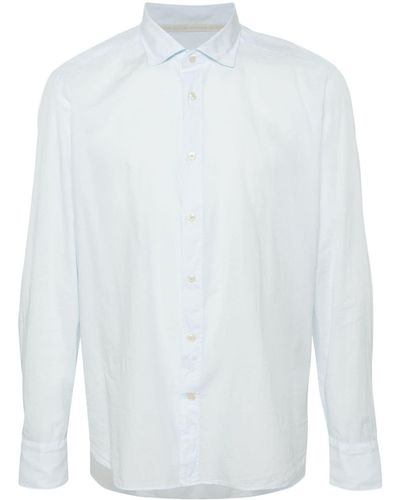 Tintoria Mattei 954 Long-sleeve cotton shirt - Weiß