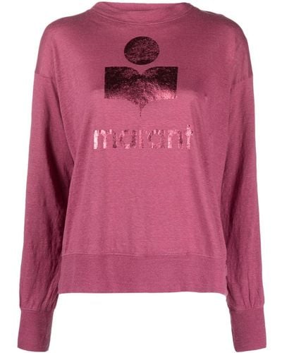Isabel Marant T-shirt Met Logoprint - Roze