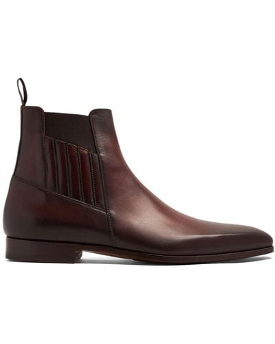 Magnanni Leather Chelsea Boots - Brown