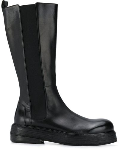 Marsèll Chunky Sole Leather Boots - Black