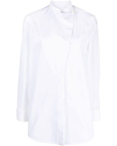 Jil Sander Wrap-design Cotton Shirt - White
