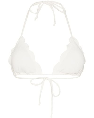 Marysia Swim Broadway Halterneck Bikini Top - White