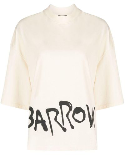 Barrow Teddy Bear-print Cotton T-shirt - White