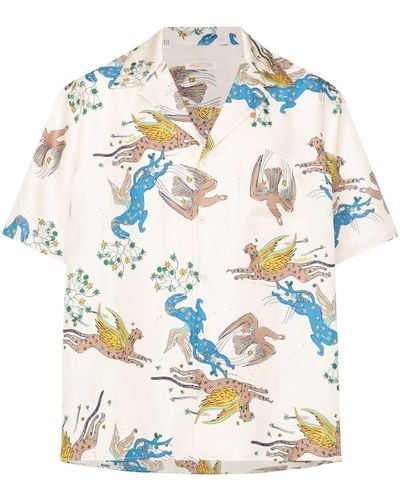 Valentino Garavani Kurzärmeliges Hemd mit Print - Mehrfarbig