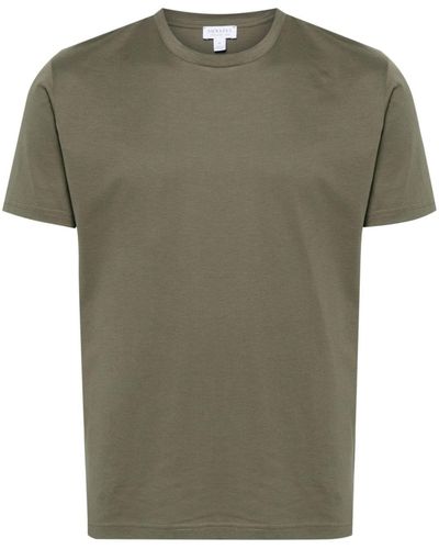 Sunspel Crew Neck Cotton T-shirt - Green